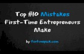 Top 10 Mistakes First-Time Entrepreneurs Make