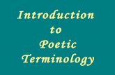 Introduction To Poetic Terminology