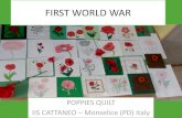 Poppies quilt - SYMBOL OF PEACE GREAT WORLD WAR