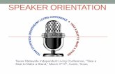 Speaker Orientation