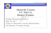 Alameda County Budget Workgroup May 16, 2011