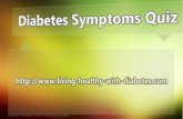 Diabetes Symptoms Quiz