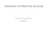 Exercises to practice in class november 6