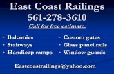 Some of East Coast Railings completed jobs.
