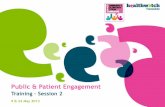 Public & patient engagement session 2
