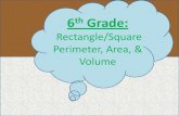 Perimeter, Area, & Volume of a square/rectange/ cube