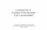 Custom Pool Builders Fort Lauderdale fl | Call 954-719-5010 today