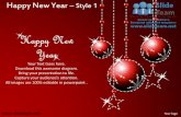 Happy new year style design 1 powerpoint slides.