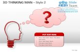 3d thinking man style 2 powerpoint presentation slides ppt templates
