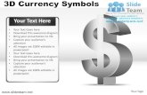 3d currency symbols powerpoint ppt slides.