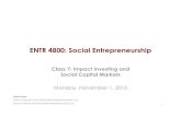 ENTR4800 Class 7: Impact Investing and Social Finance