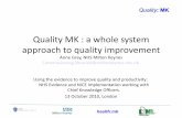 Quality MK : a whole system approach to quality improvement. CKO Workshop,London 13 october 2010