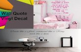 Wall quote vinyl decal