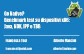 Go native  benchmark test su dispositivi x86: java, ndk, ipp e tbb