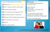 Facebook management checklist by Alicia Lyttle & Lorette Lyttle