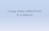 Using video effectively in a lesson
