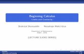 Benginning Calculus Lecture notes 2 - limits and continuity