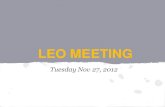 Nov 27 Leo Meeting
