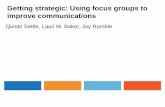 Using focus groups to improve communication