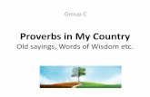 Proverbs in my country group c