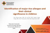 Seminario: Identification of major rice allergen and their clinical significance in children