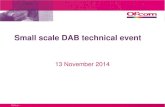 Small scale DAB technical event - November 2014