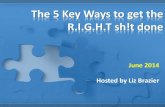 5 key ways to get the right sh!t done