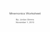 Mneumonics worksheet(revised)