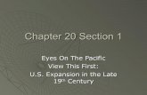 Chapter 20 Section 1 - Eyes on the Pacific