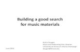 Building a good search for music materials