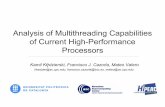 Analysis of Multithreading Capabilities of Current High–Performance Processors 2005