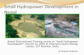 Small hydropower development in  nepal iit roorkee
