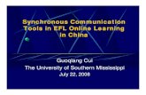 Synchronous Communication Tools in EFL online Course in China