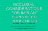 Occulasl consideration for implant supported prostehsi/ dentistry jobs