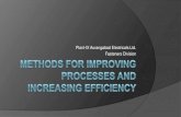 Methods for improving processes and increasing efficiency
