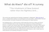 What do kiwis die of survey