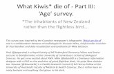 What kiwis die of iii   age survey