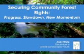 Securing Community Forest Rights:  Progress, Slowdown, New Momentum