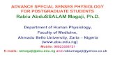 Advance special senses physiology
