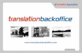 Translation Back Office Brief Company Overview