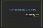 Top Usability Tips