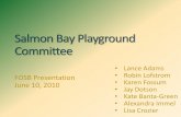 Salmon Bay Playground Committee June 10