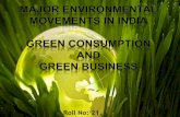 EVS, green business, green consumption, major environmental movements in india