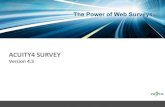 Acuity4 Survey: Version 4.5