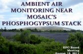 Ambient Air Radon Monitoring Around Mosaic Riverview’S Phosphogypsum Board Presentation