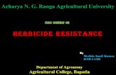 Herbicide resistance in weeds and crops basics