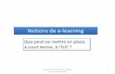 Notions de e learning