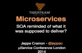 Microservices  - SOA reminded of what it was supposed to deliver?