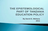 The epistemological part of tanzania education policy