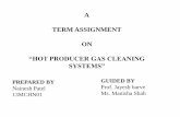 Hot producer gas cleaning system